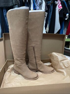 Lucky Brand Leather! Women’s Over-the-Knee Boots in Tan